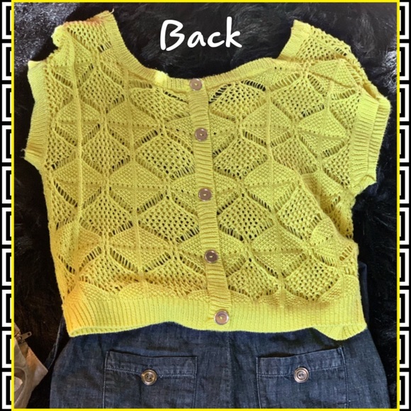 🌻 Bright Yellow Summer Sweater 🌼 - Picture 3 of 6